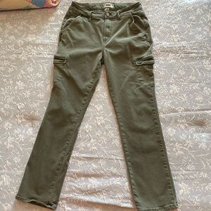 PAIGE Sage Green Trousers cargo style pants 28